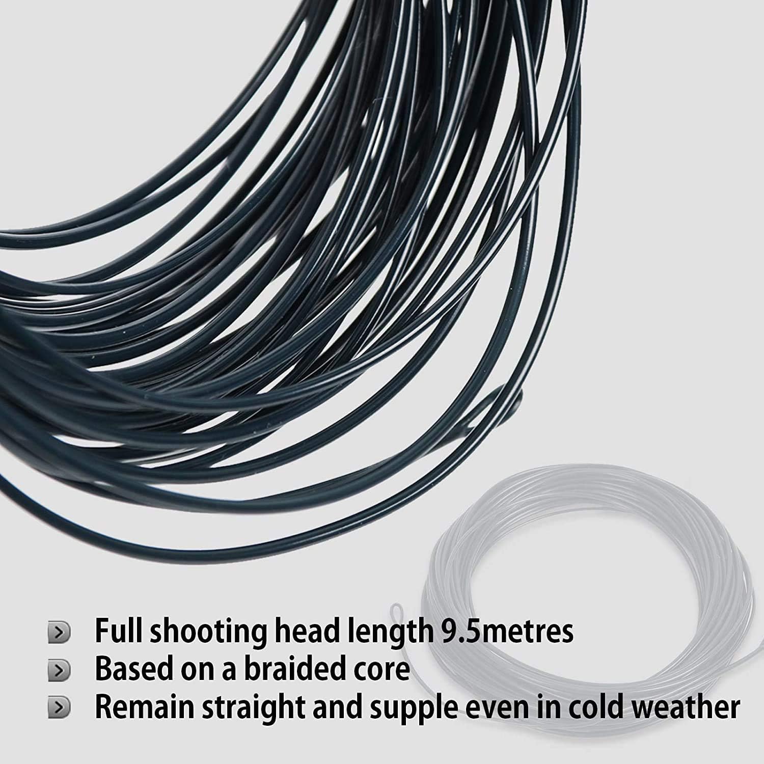 MAXIMUMCATCH Shooting Head Schusskopf Fliegenschnur schwimmend/sinkend 30FT mit Schlaufen, SH5S-8S, SH5F-8F, Himmelblau/Meerblau