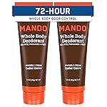 Mando Whole Body Deodorant For Men - Invisible Cream - 72 Hour Odor Control - Aluminum Free, Baking Soda Free, Skin Safe - 3 Ounce Tube (Pack of 2) - Cedar Grove