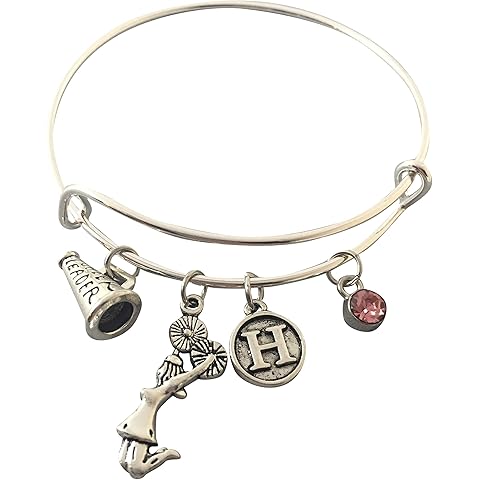 Cheer - Cheer Coach - Cheer Bracelet - Cheer Gifts - Cheerleader - Cheerleading - Charm Bracelet - Personalized Jewelry