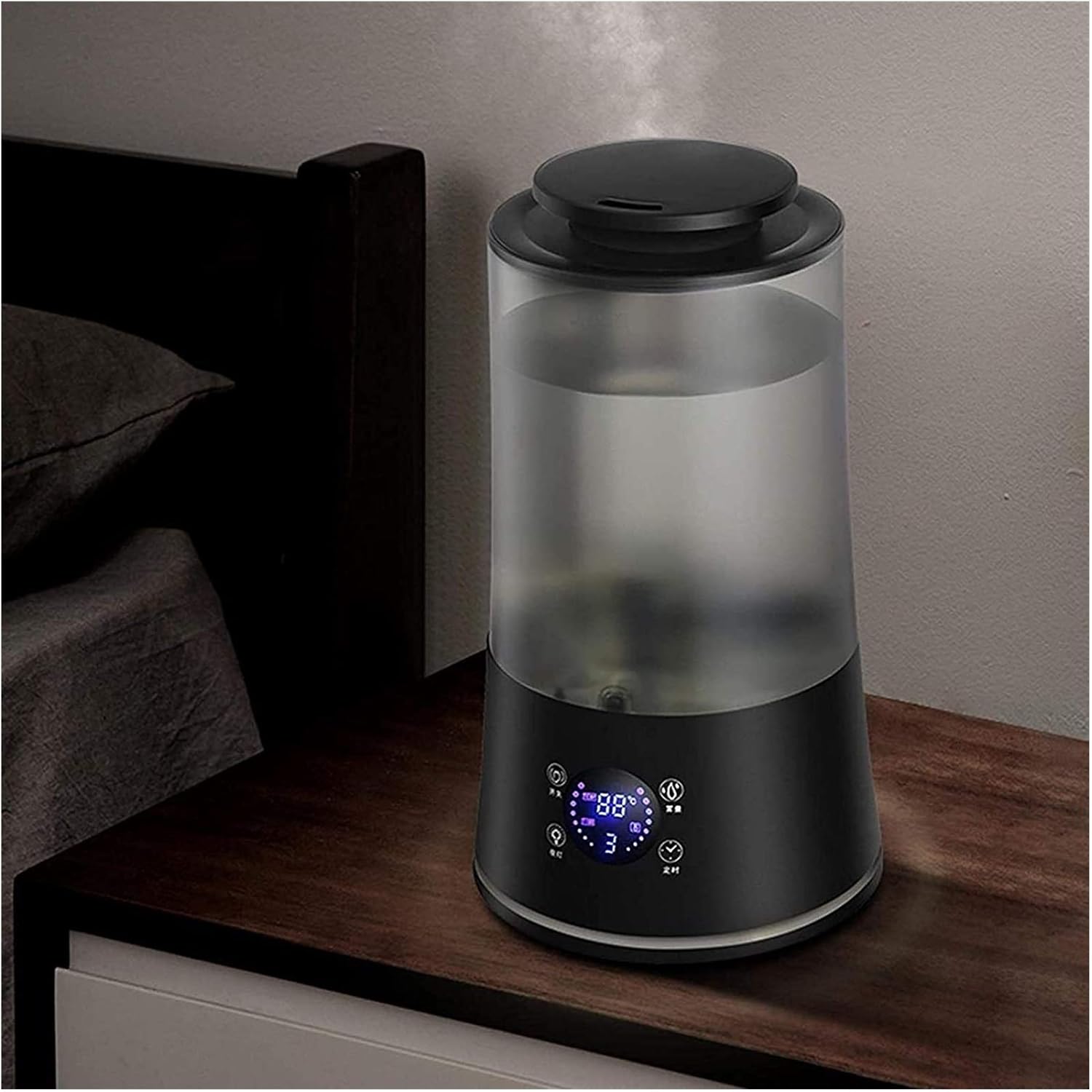 Cool Mist Humidifiers for Bedroom Night Light Sleep Mode 3 Timer Settings Whisper-Quiet Operation Automatic Shut-Off