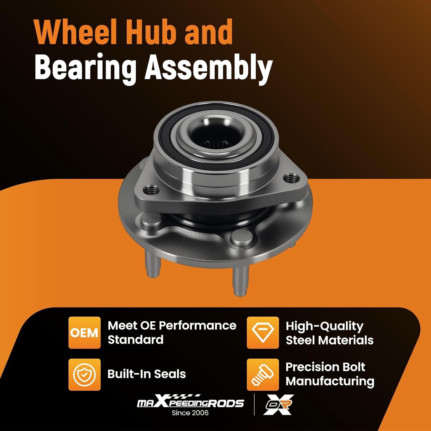 maXpeedingrods 513316 Front Wheel Bearing and Hub Assembly for Buick Cascada 2016-2017, Verano 2012-2017, for Cadillac ELR 2014-2016, for Chevrolet Volt 2011-2015, Orlando 2012-2014 5-Lug
