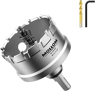 Mollom 62mm carbide hole saw with pilot bits