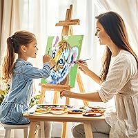 Vista 4 de Kit de pintura por números enmarcado de Wings Giant para niños de 4-8, 8-12 años, tema de perro de dibujos animados para principiantes, pintura