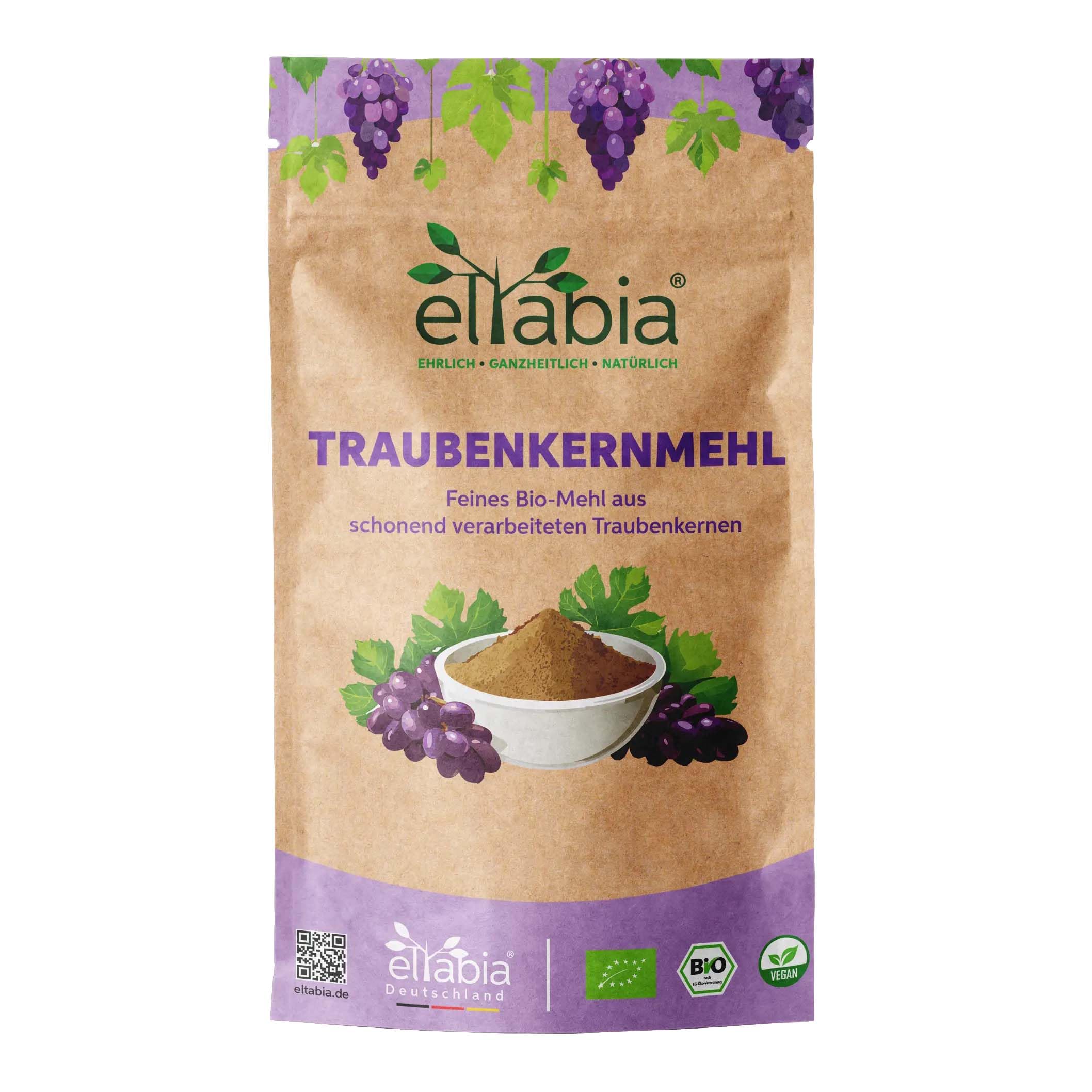 Bio Traubenkernmehl OPC 1kg Traubenkern Extrakt Pulver Premium Rohkost Qualität | Traubenkerne aus der EU | DE-ÖKO-007