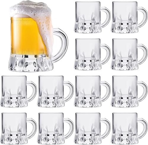 Taza de cerveza de 1 onza, mini vasos de cerveza, tazas transparentes para fiestas, vasos de degustación, vasos de jugo de whisky para beber,
