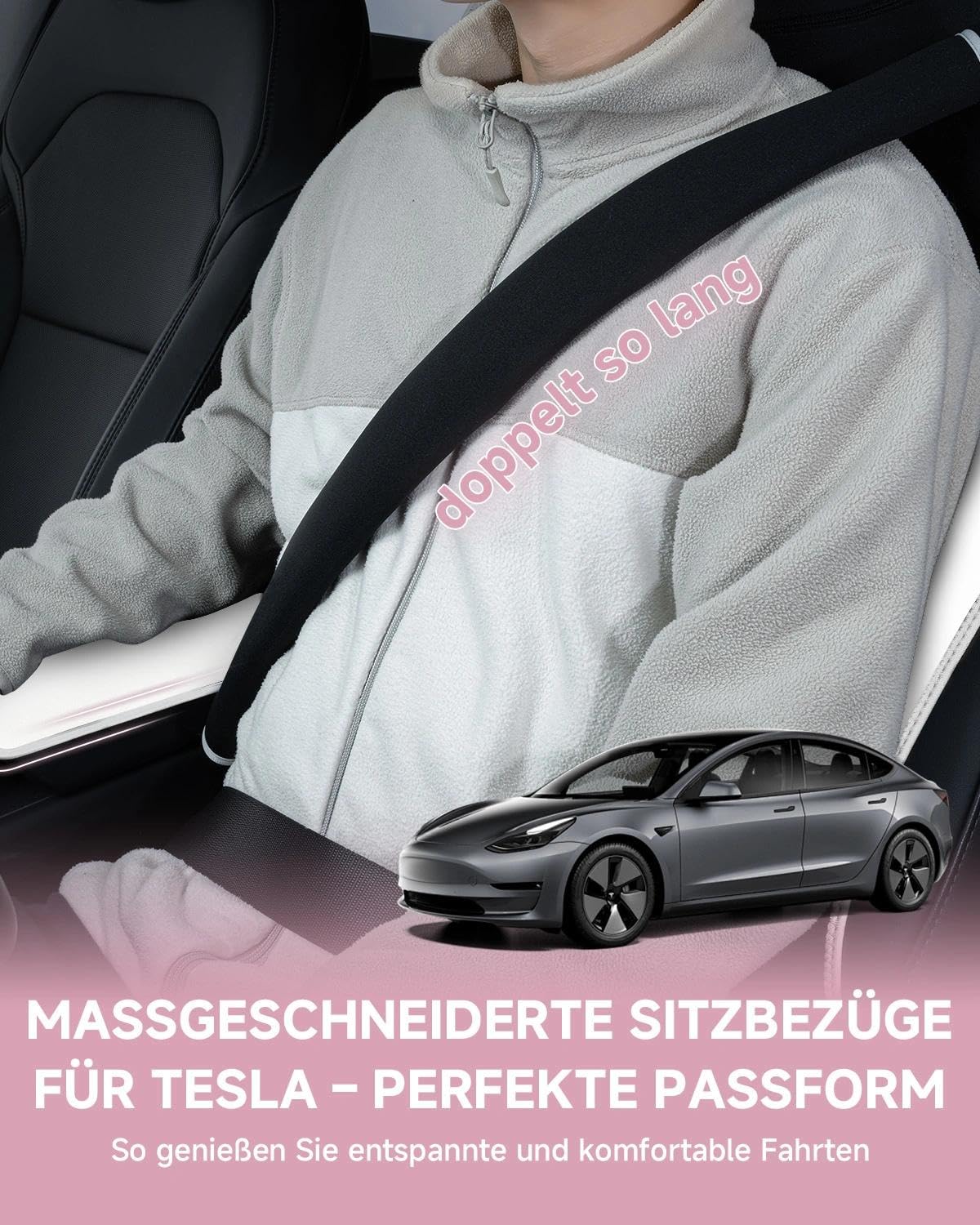 Coprisedile auto impermeabile neoprene Tesla Model Y/3 sedili anteriori antiscivolo nero