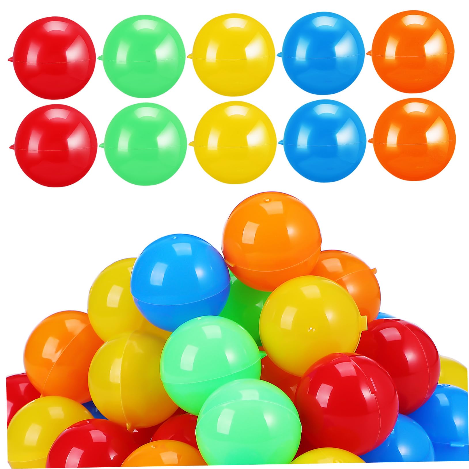 FONDOTIN Fillable Prize Balls 50pcs Hollow Raffle Balls Lightweight Plastic Ideal for Party Games Bingo
