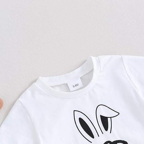 Miniatura 5 de Ledy Champswiin Trajes de Pascua para bebé, camiseta de manga corta con letras, tops y pantalones deportivos para niños pequeños, ropa de primavera