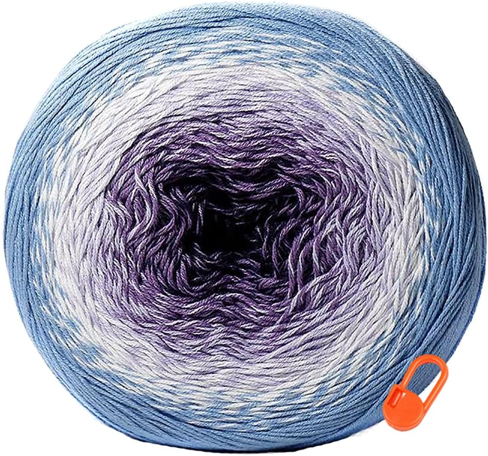 Multicolor Cotton Yarn Rainbow Spring Summer Color Choice Hand Knitting Crochet (1 Cake, 264)