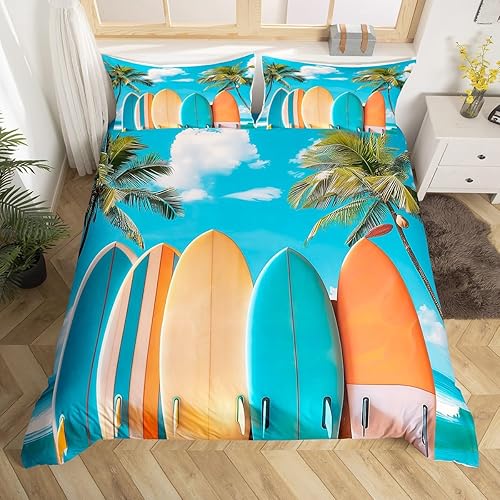 Miniatura 8 de Juego de funda de edredón de olas oceánicas, tamaño Queen, brújula retro faro, velero, juego de ropa de cama náutica para mujeres, hombres y niños,