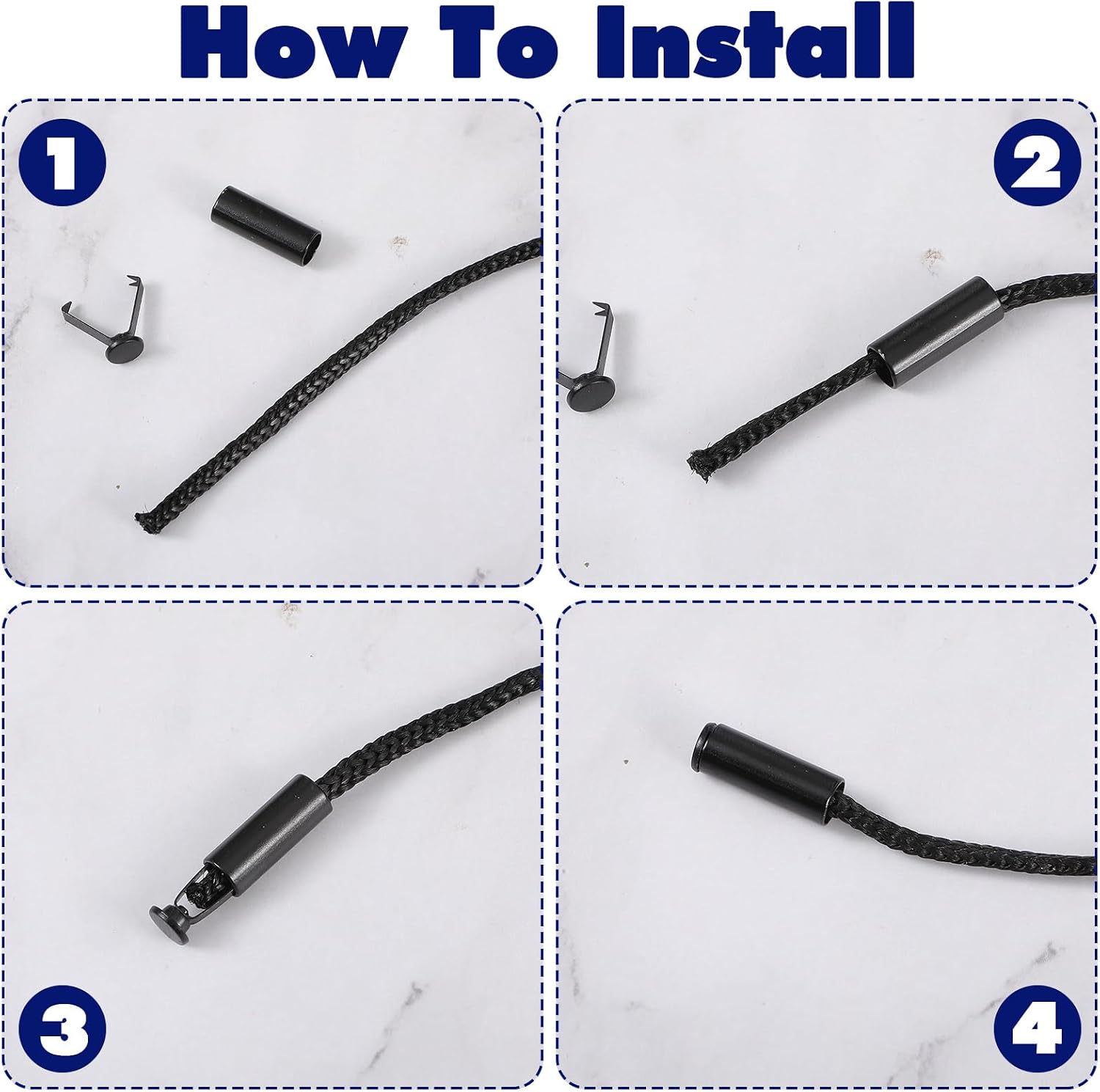10 Sets Shoelace Tips, Alloy Aglet Shoe Lace End Tips Hoodie String Ends Cylindrical Tip Replacement for Shoes Clothes