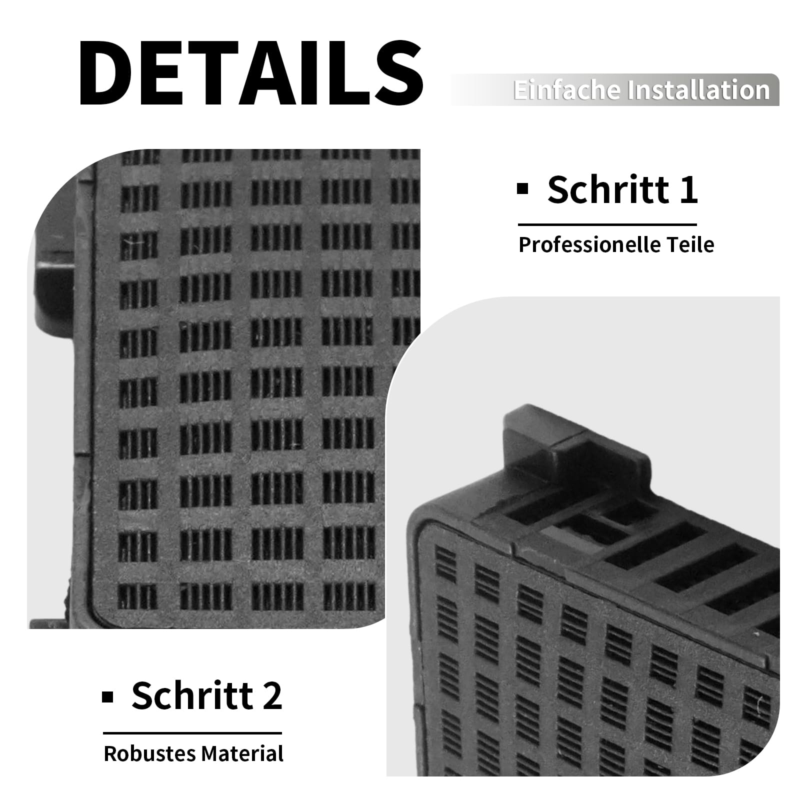 Lot de 4 filtres à charbon actif noirs de rechange pour Liebherr 909698900 Liebherr 988242900 988246000 7440021-00