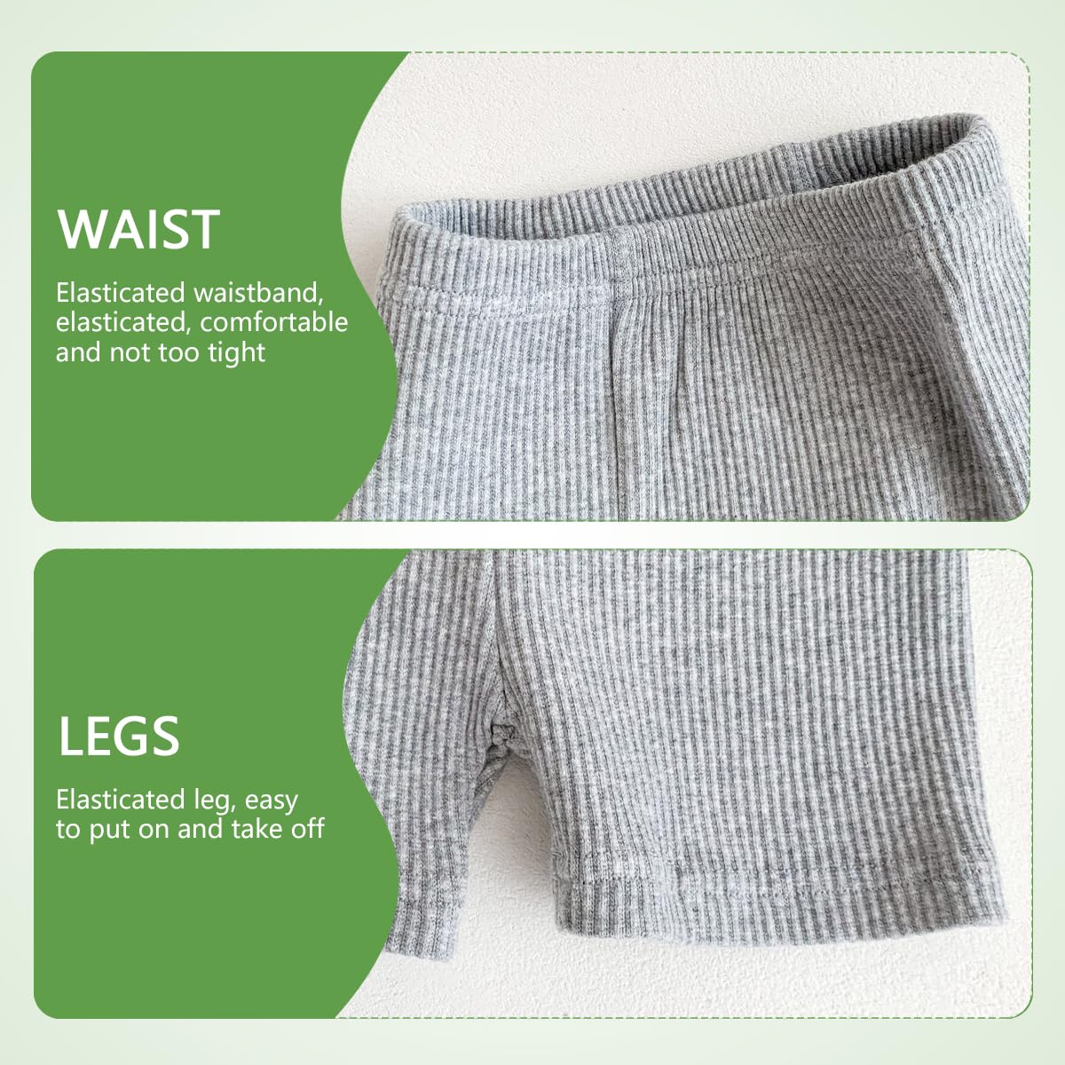 Lot de 3 Shorts en Coton pour Bébé Garçon Fille Short d'été Décontracté Pantalon Court à Taille Élastique Unisexe pour Nouveau-Né Tout-Petits 0 Mois-2 Ans Short de Loisirs