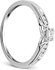 Women's Ring White Gold 0.20 Carat Diamond Engagement Ring 9 Carat 375 Gold and Diamonds