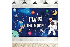 Two The Moon Photography Backdrops for Outer Space Galaxy Astronaut Space Man...