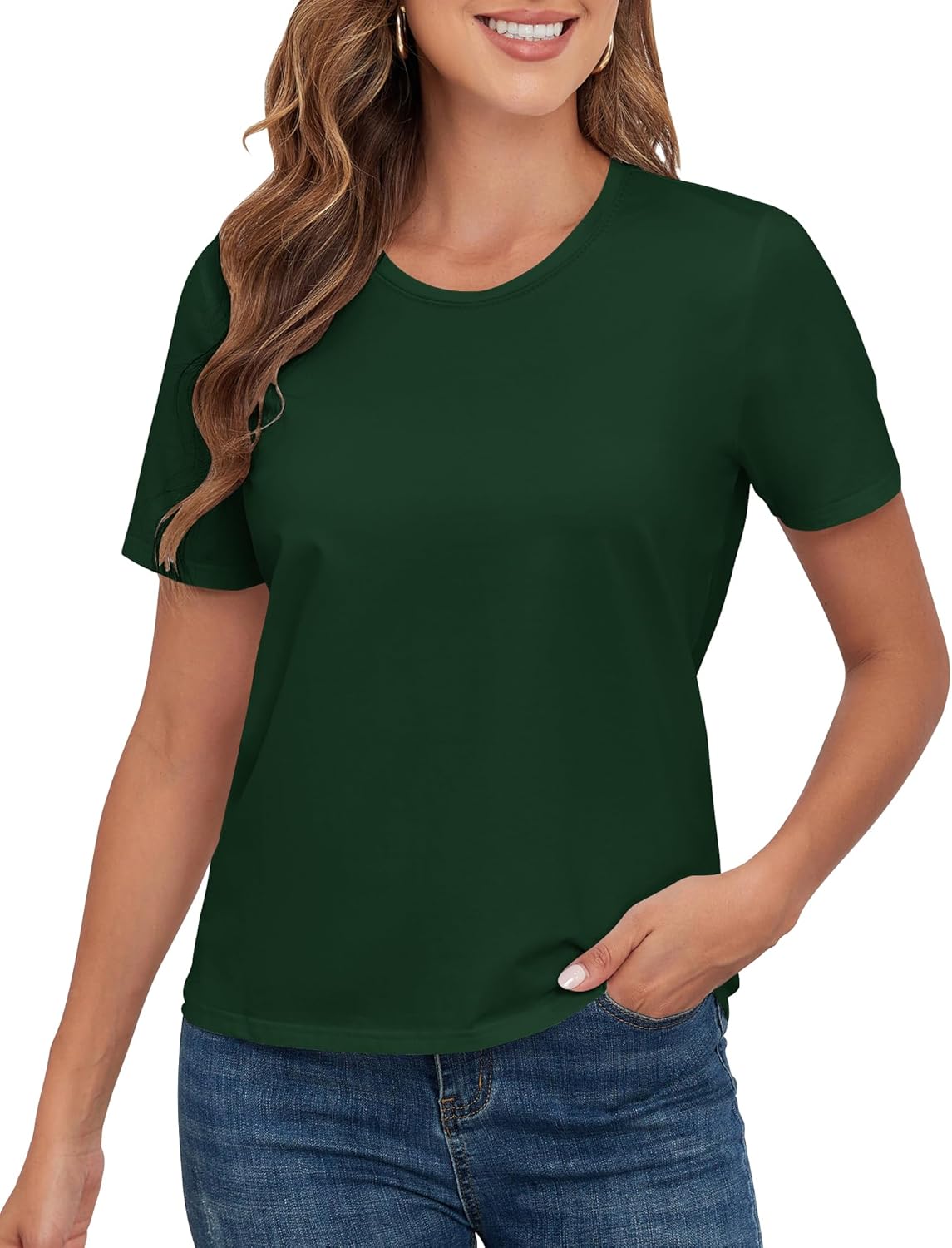 PALINDA Women's T Shirts Classic Fit Tee Shirt Short Sleeve Crew Neck Summer Tops - Image 3