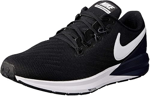 Nike Men's AIR Zoom Structure 22 Running Shoes 6 US, Black/White-Gridiron