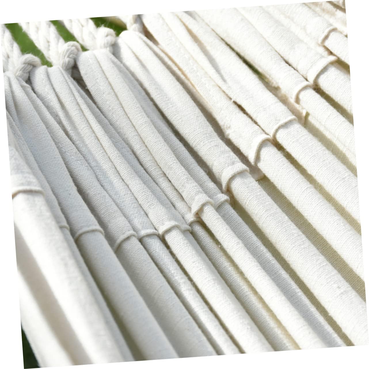 Mikikit Canvas Swing Hammock Camping Hammock Bind Rope Outdoor Hanging Chair for Adults