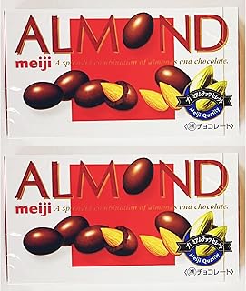 Almond Chocolate Candy, Premium Japanese Chocolate-Covered Almonds, 79g,2 Pack
