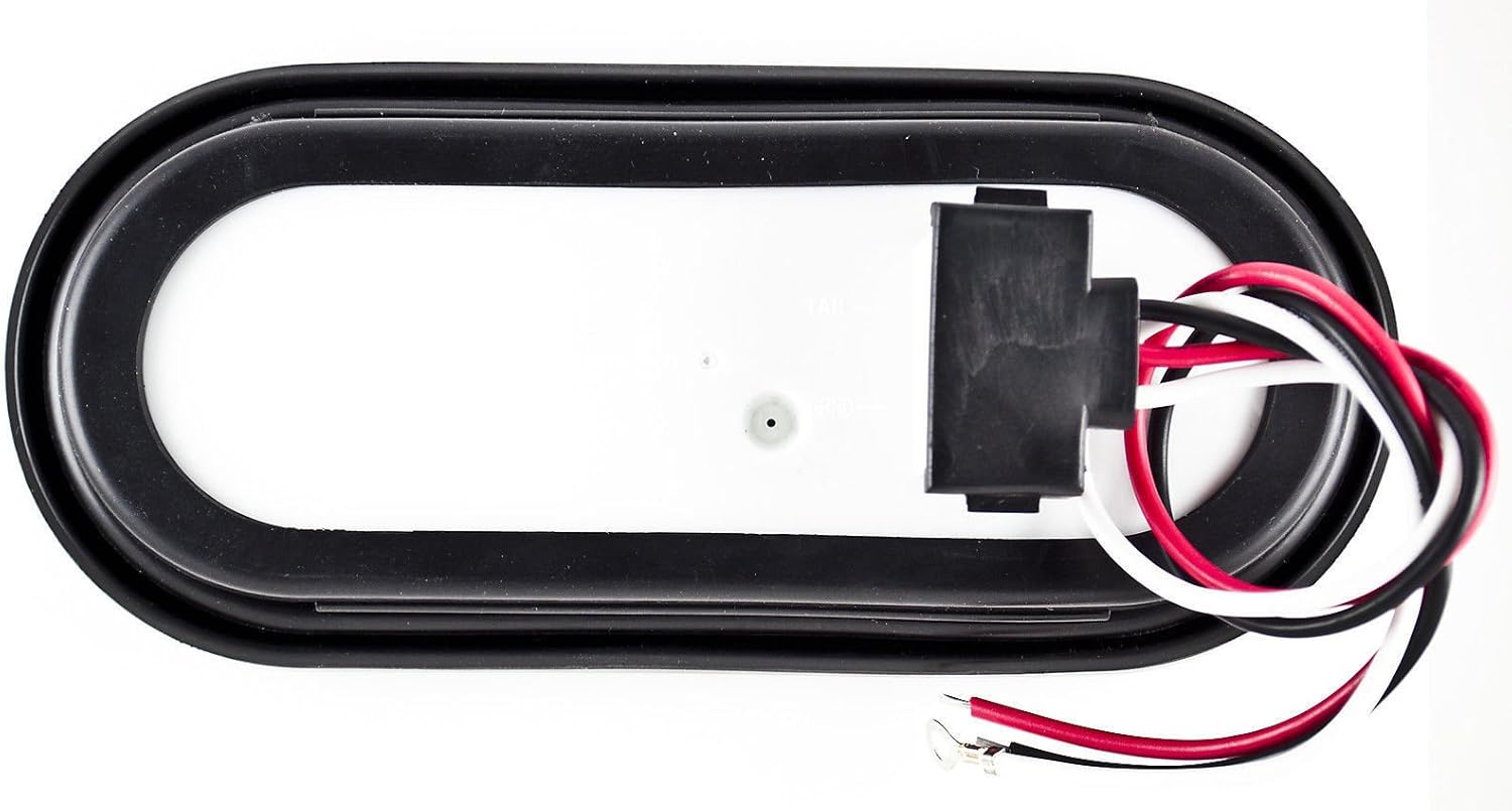 Suреr Chеар 🛒 [ALL STAR TRUCK PARTS] 4 Red + 2 White 6 Oval LED Trailer Tail Light Kit [DOT Certified] [Grommets & Plugs Included] [IP67 Waterproof] Stop Brake Turn Reverse Back Up Trailer Lights for RV Truck Jeep