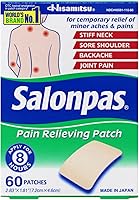 Vista 2 de Salonpas Parches para aliviar el dolor 60 ea (paquete de 5)