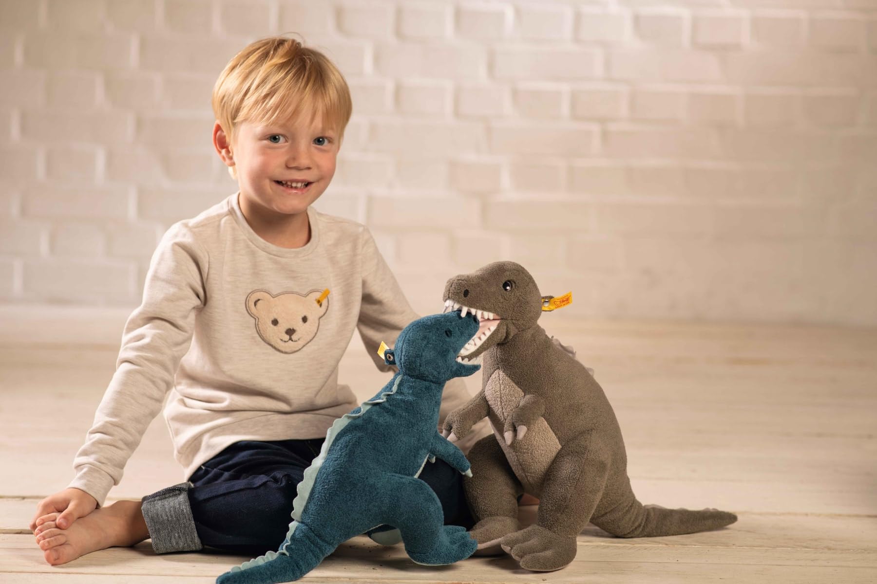 Steiff 067129 Tajski T-Rex Dino - 35 cm - przytulanka - tuerkis