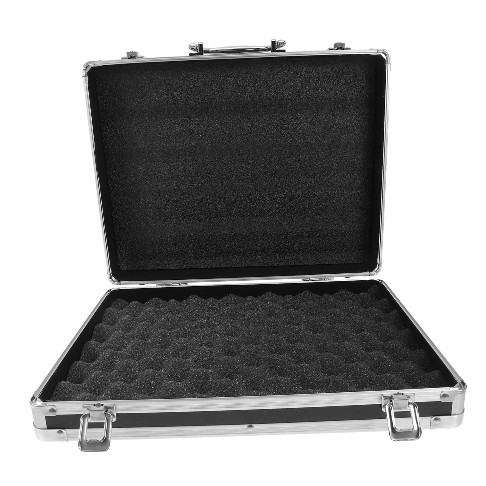 Tool Box in Lega di Alluminio Nera, Portatile e Antiurto | Interni in Foam, Set da 1 Pezzo, Divisori Multipli, per Attrezzi e Strumenti