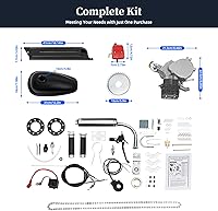 Vista 4 de Kit de motor de bicicleta de 2 tiempos mejorado de 100 CC, kit de motor de gasolina para bicicleta, kit de bicicleta motorizada con motor