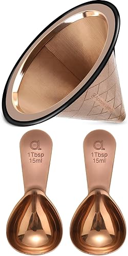 Oro rosa - Patrón de filtro de café #1 + cuchara de café (1 cucharada)