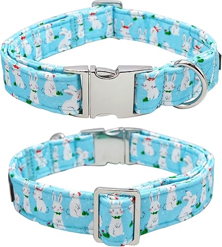 Miniatura 5 de Lionet Paws Collar para perro de Pascua con pajarita, lindo conejo, zanahoria, perro, marinero, collar con hebilla de metal para perros y gatos,