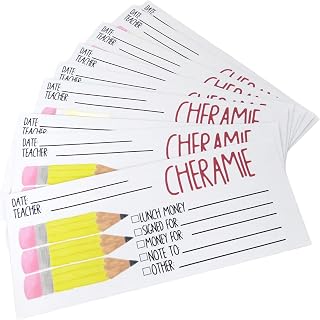 Personalized School Money Envelopes - Custom Teacher Envelopes - Notes to Teacher Envelope - Lunch Money Envelopes – Class Trip – Send Money to School Supplies (7 - Pencil, Quantity of 20)