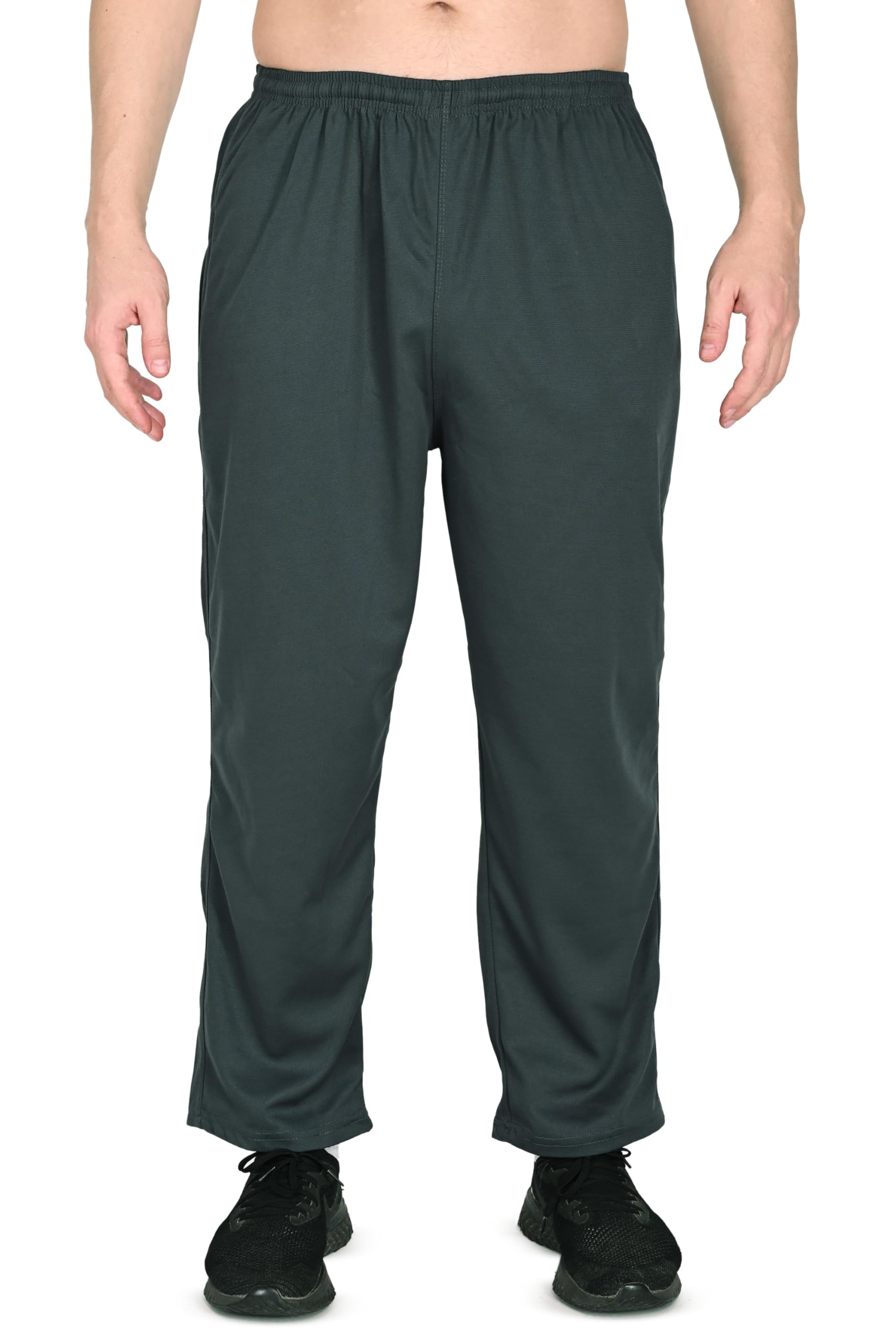 Premium Dryfit Cotton Track Pants, Elastic Waistband with Dual Zip Pockets, Regular Fit, Breathable Casual Trousers for Men Size S to 6XL,-image-38