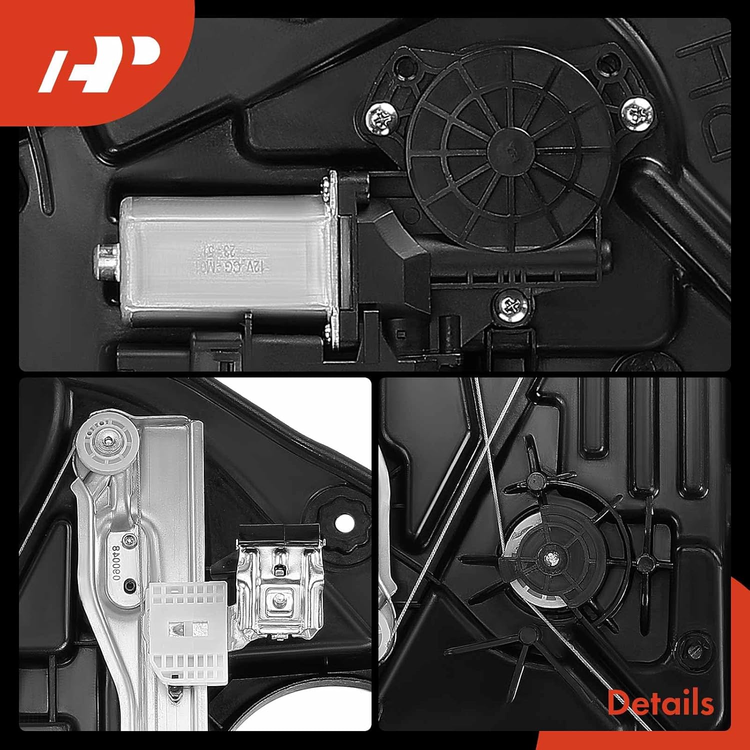A-Premium Electric Power Window Regulator with Motor Compatible with Kia Optima 2014-2015, Front Right Passenger Side, Replace# 824812T510, 824814C500