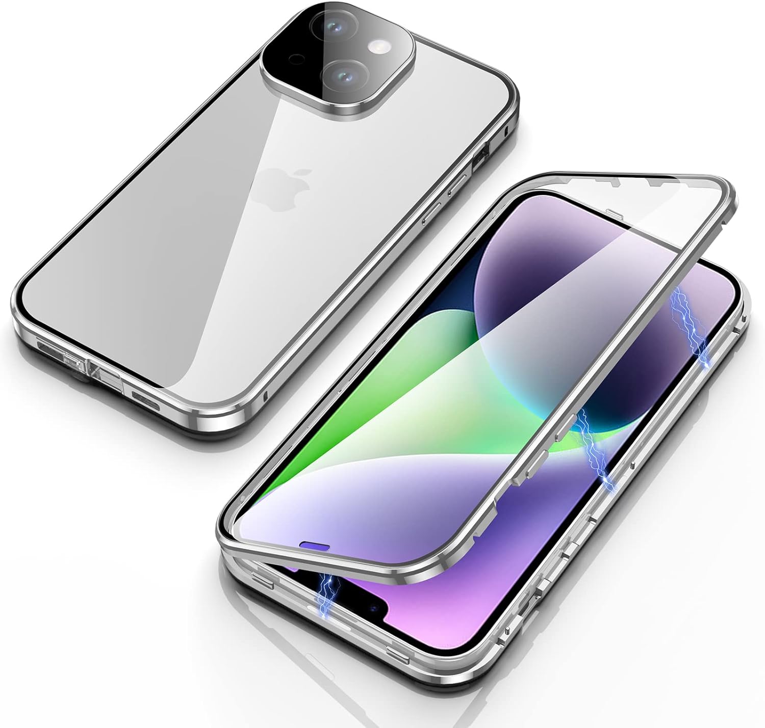 Leton Magnet Hülle Für VIVO S16 - 360° Schutz Mit Hartglas & Metallrahmen