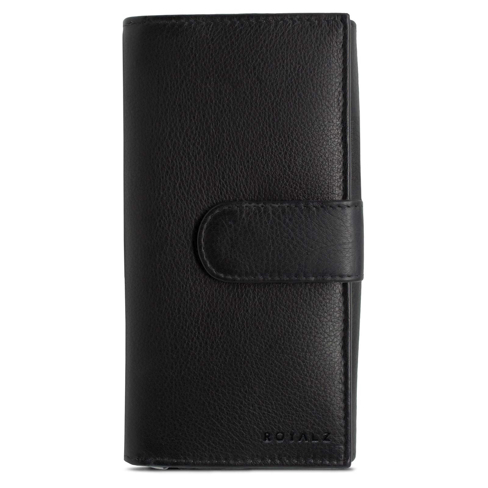 ROYALZ "Orelia Portafoglio vera Pelle Donna Grande Portamoneta Capiente Porta Carte Credito 18 Scomparti Bloccaggio Protezione RFID Etui Lungo