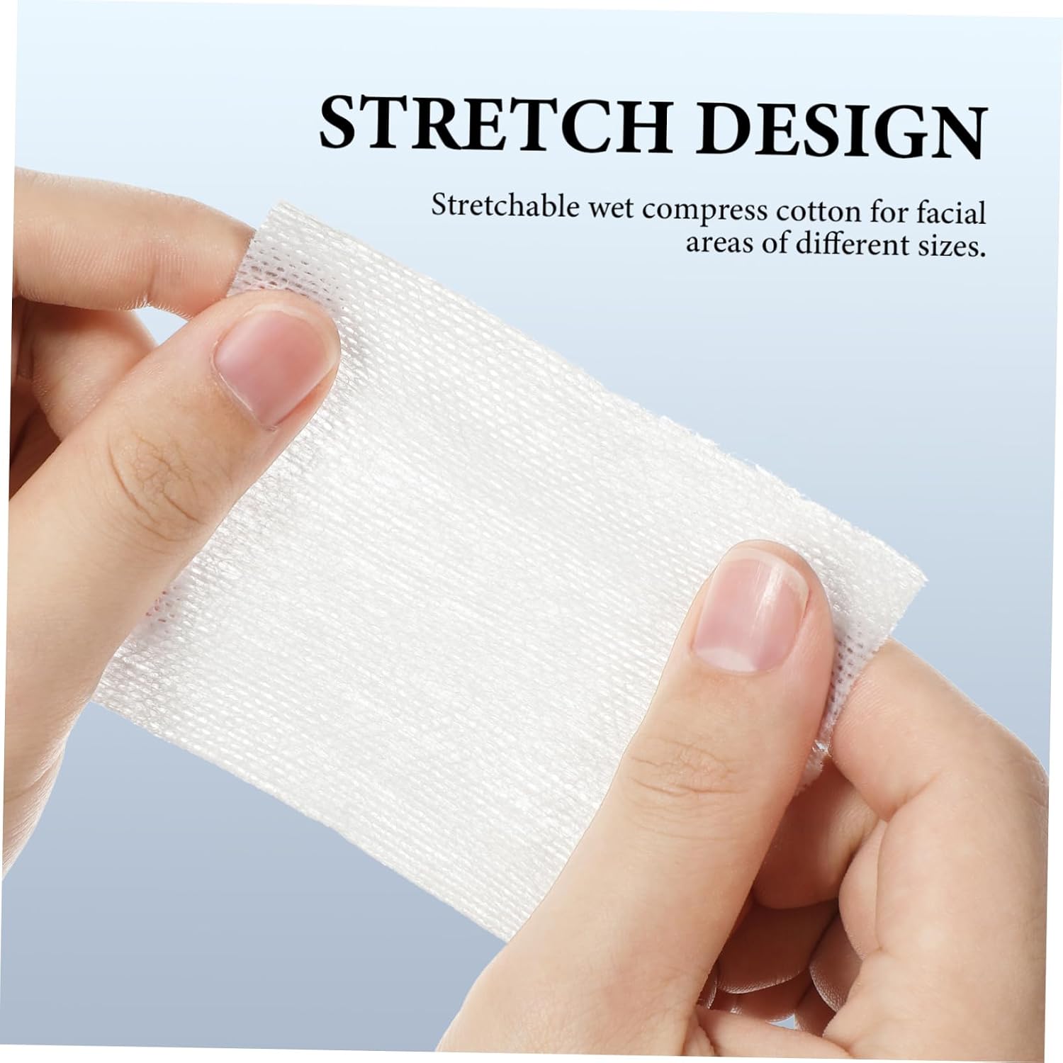 2packs Stretchable Cotton Pads for Makeup Removal and Soft Absorbent Facial Cotton Pads for Travel-Friendly Design