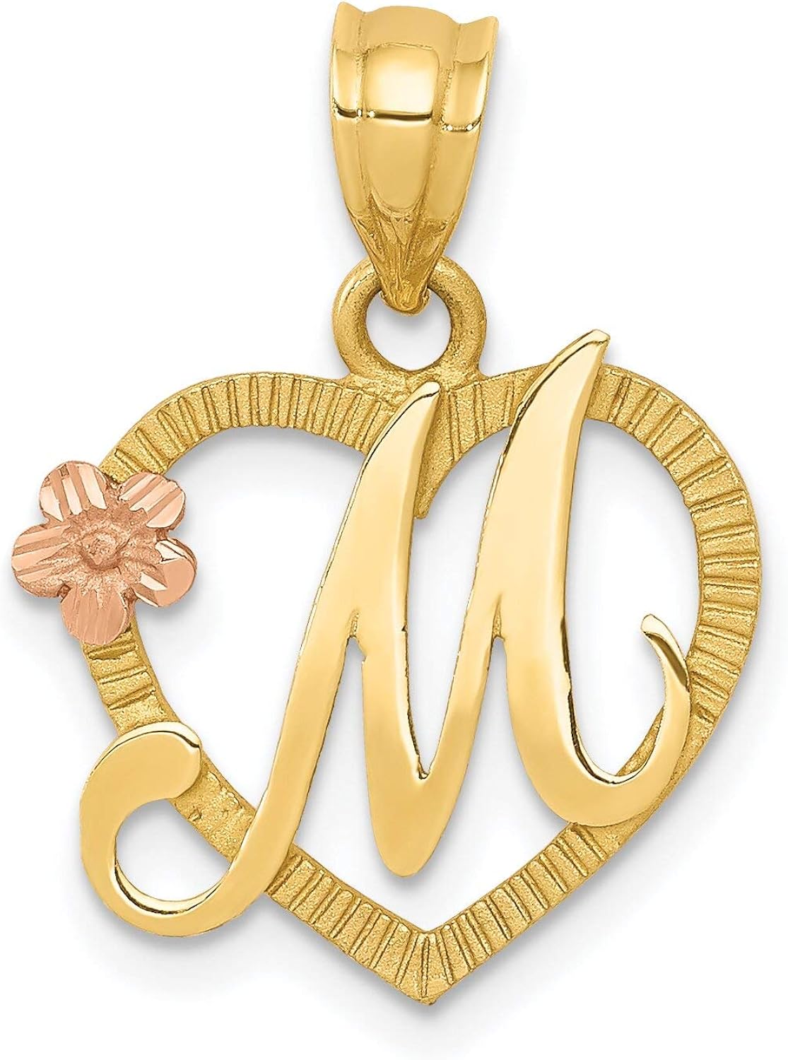 Letter M Heart Charm Jewelry 