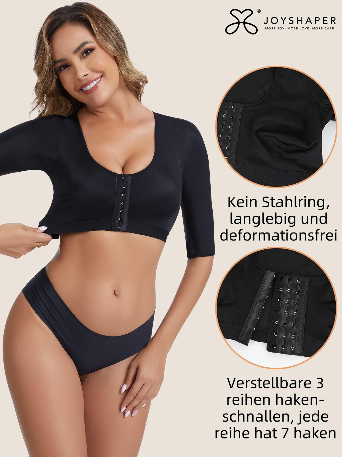 Joyshaper Haut Sculptants Femme Top Minceur Manches Hauts Soutien Compression Correcteur de Posture Support