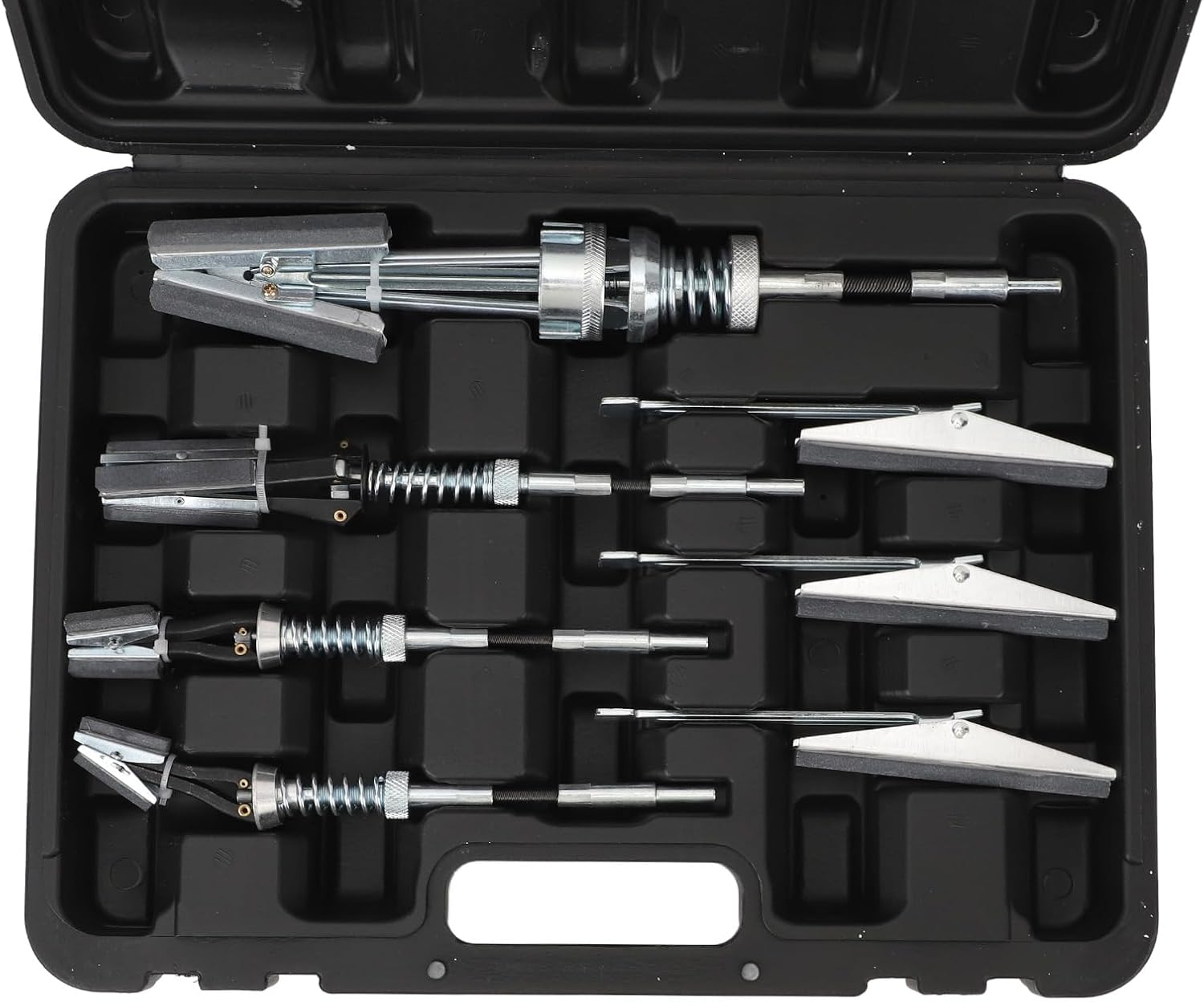 Adjustable 7pcs Engine Cylinder Hone Tool Set, 3/4 to 7 Inch, 220 Grit Stones, Flex Shaft for Engine Maintenance, Self Centering Capability, Extra Strength Durable Metal