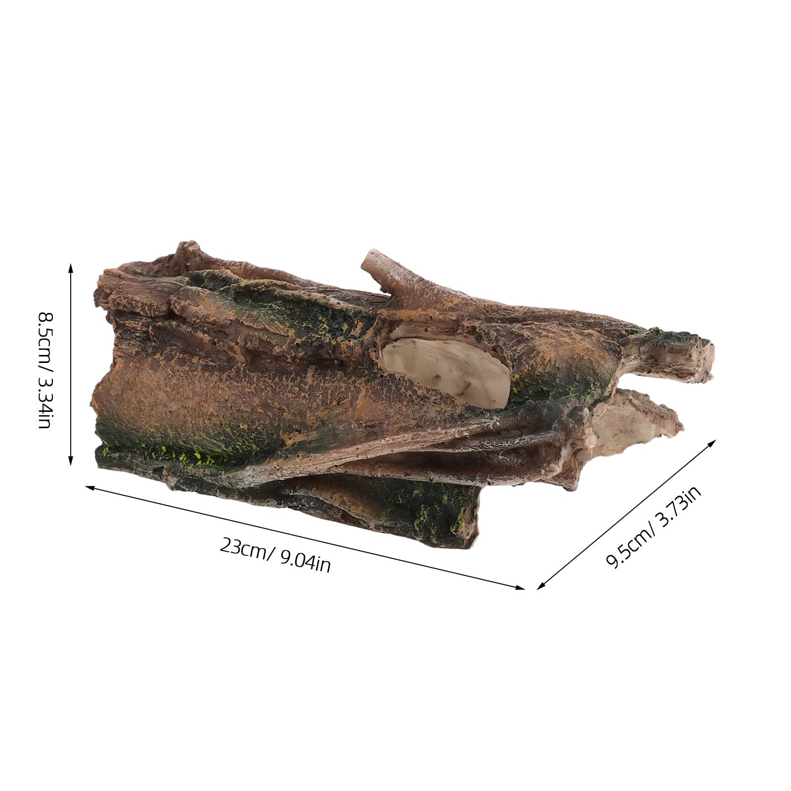 Versteck für Aquarienfische: Höhle aus hohlem Baumstamm – Unterschlupf aus Harzrinde und Baumstamm für Kampffische, Garnelen, Krebse und Reptilien – Terrariendekoration aus Baumstumpf