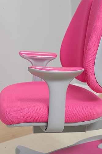 Miniatura 4 de Silla ergonómica de altura ajustable para niños silla de estudio para niños ruedas de freno de automóvil altura ajustable y profundidad del asiento