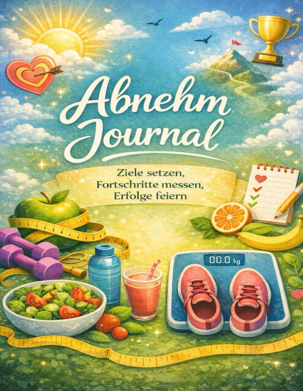 Abnehm Journal - Ziele setzen, Fortschritte messen, Erfolge feiern: Gewicht reduzieren mit Struktur und Bewegung – Tag für Tag, Dein 6-Wochen-Begleiter für Ernährung & Routinen