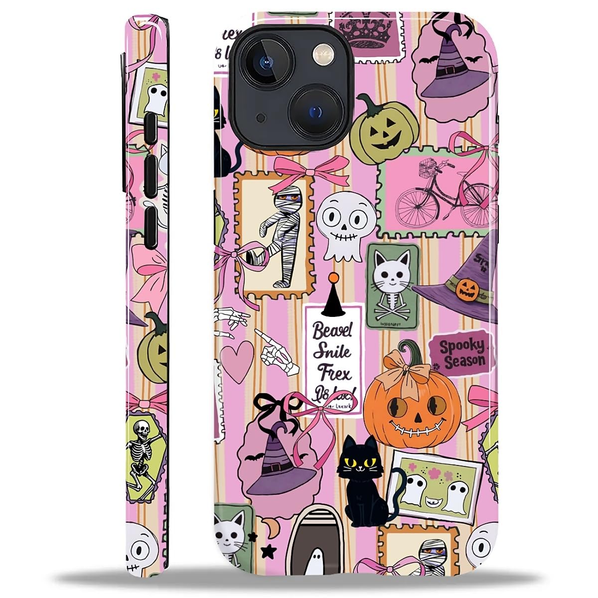for iPhone 14 Plus Case for Women Girl Men Boy, Compatible with MagSafe, Shockproof Soft Silicone & Hard PC Shell Protective Case for iPhone 14 Plus - Pastel Goth Halloween Pumpkin Ghost Pastel Goth Halloween Pumpkin Ghost IPhone 14 Plus