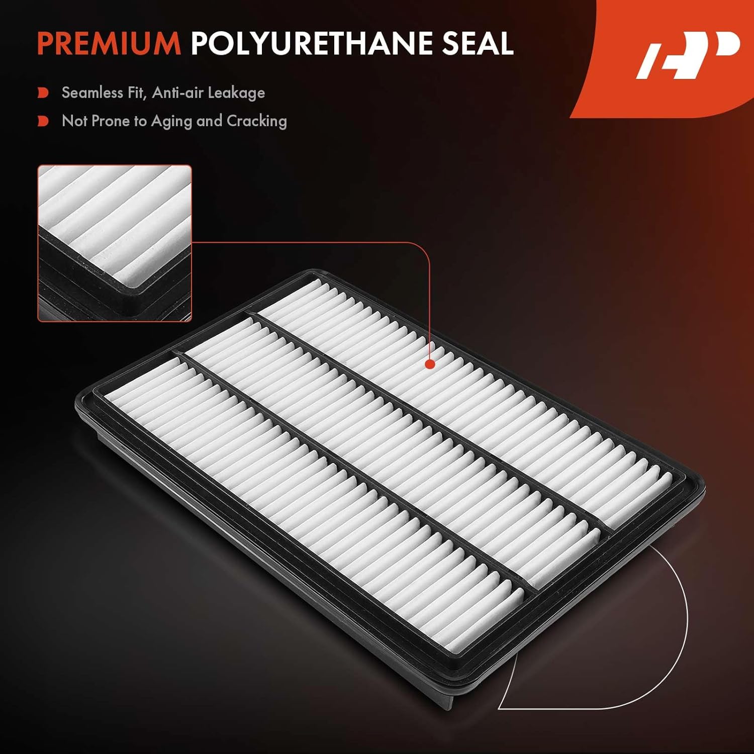 A-Premium Engine Air Filter Compatible with Mitsubishi Montero 2001-2002 3.5L, Montero 2003-2006 3.8L, Replace# MR404847, MR404849