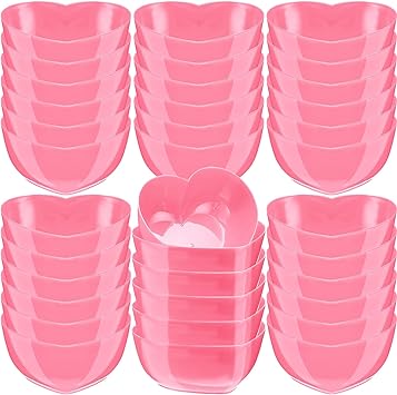 Whaline 2Pcs Heart Shaped Plate Ceramic Dessert Plate Pink Red Salad Dinner Steak - View #9