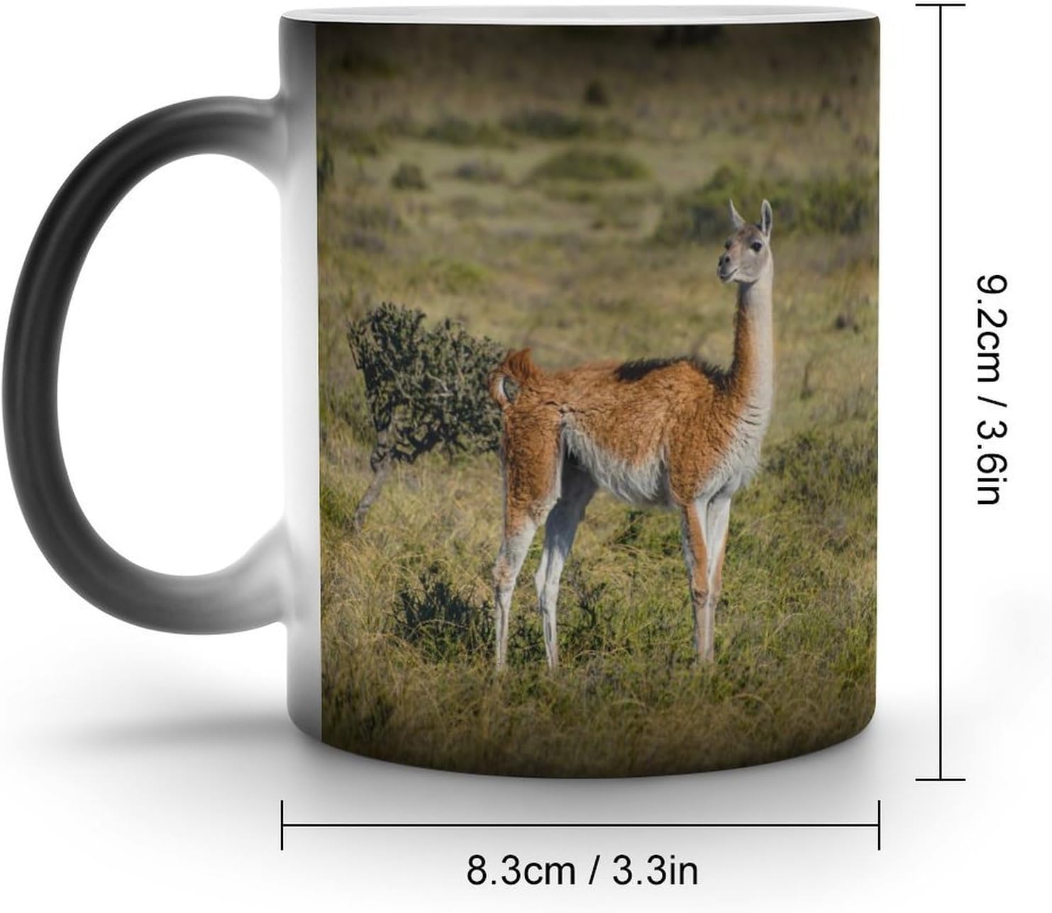 Guanacos Alpacas Color Changing Mug Heated Ceramic Cup Heat Sensitive Coffee Mug Fun Gift