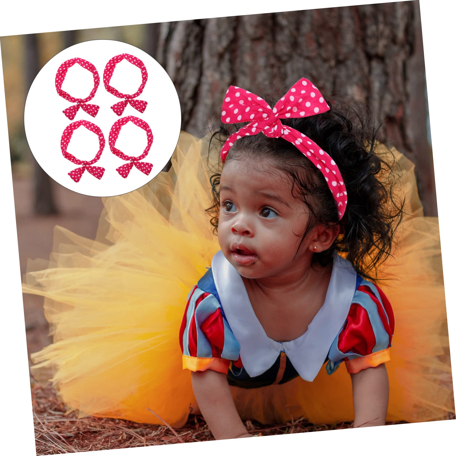 MAGICLULU 3 Juegos De Diademas De Material Seguro Para Mujer Con Lazo Para Niñas Decoración Para Fiestas Navideñas (4 Unidades)