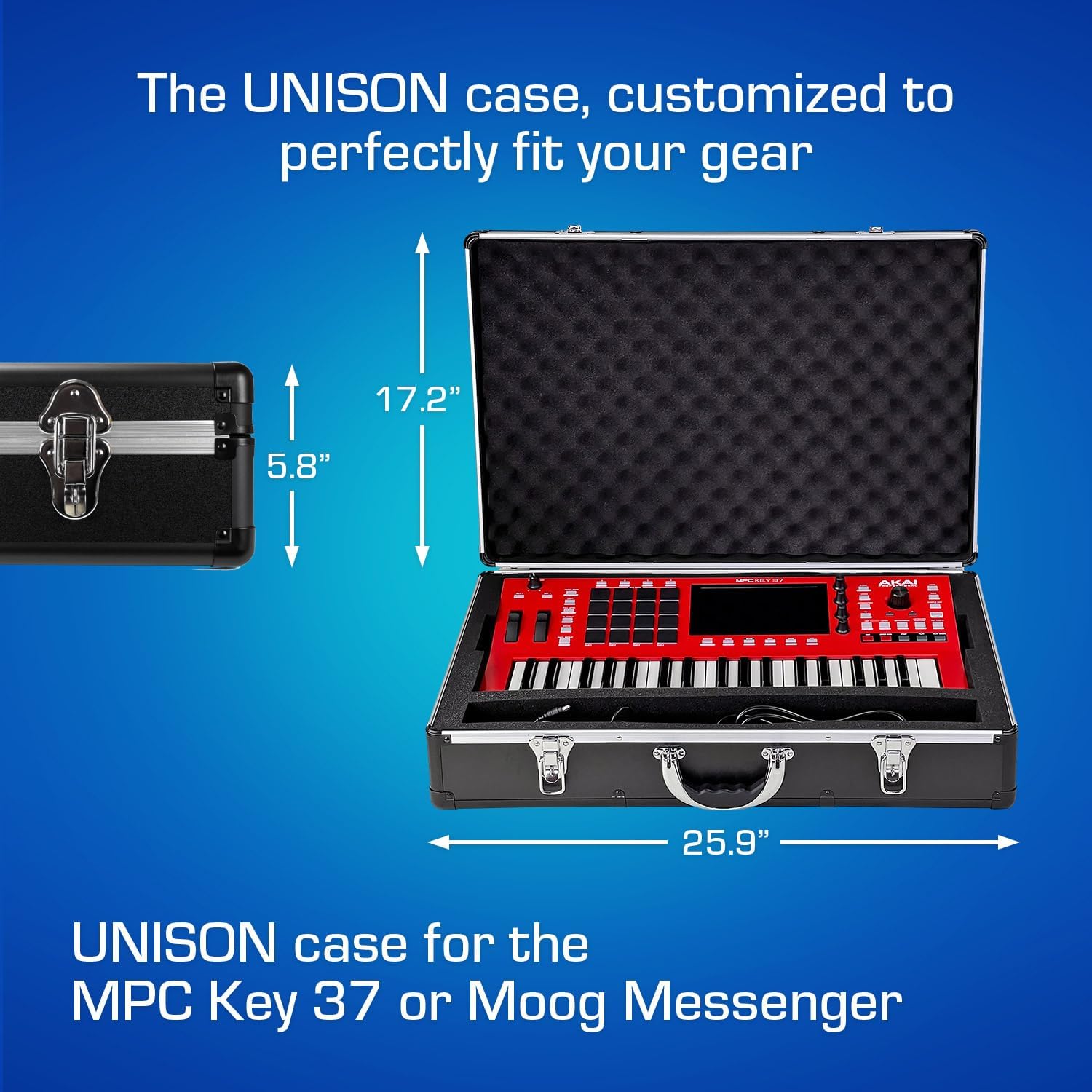 ANALOG CASES Akai MPC Key 37 / Moog Messenger Case - Ultra-Lightweight UNISON Hard Case