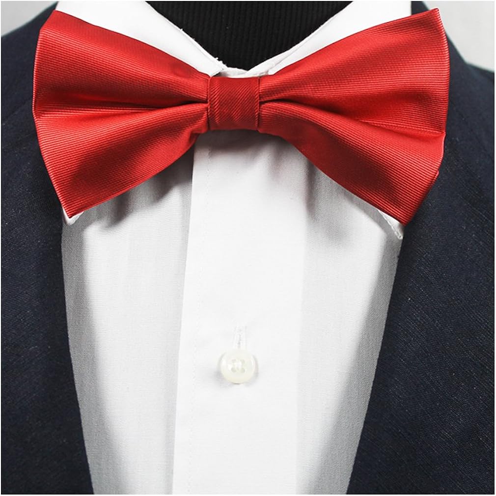 Bright Red Bow Tie Set Wedding BowTies cufflinks