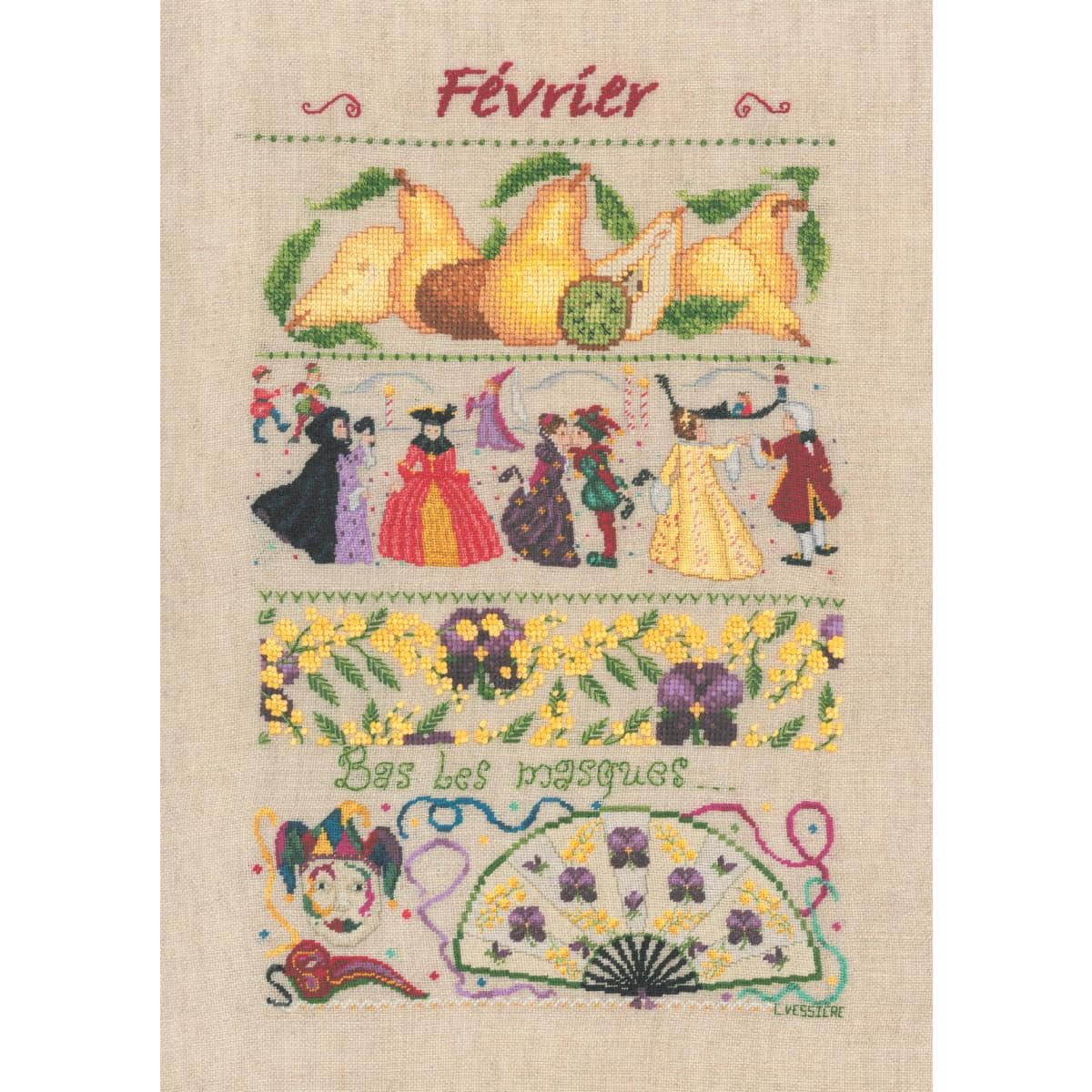 Le Bonheur des Dames Kit per punto croce e ricamo Petit Point